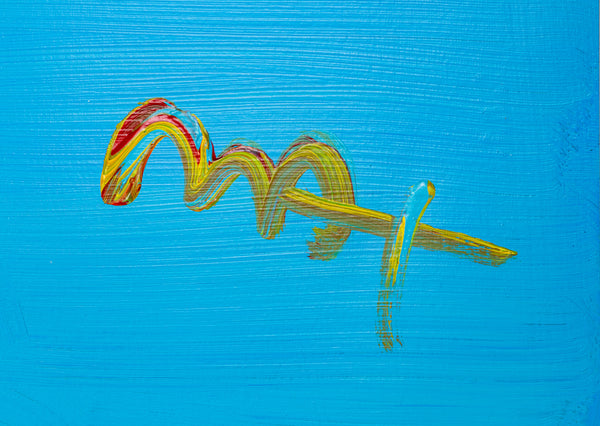 Peter Max Umbrella Man Original 32x24 Painting with Signature, Label, and Studio Documentation