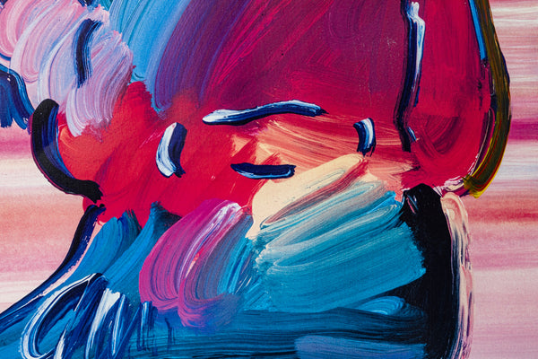 Peter Max Umbrella Man Original 32x24 Painting with Signature, Label, and Studio Documentation