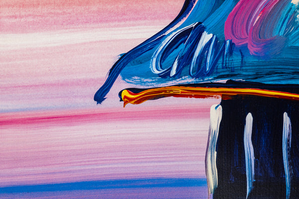 Peter Max Umbrella Man Original 32x24 Painting with Signature, Label, and Studio Documentation