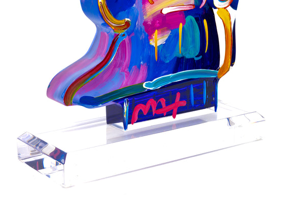 Peter Max Acrylic Sculpture Umbrella Man Signed Large 24" Version $34,500 Appraisal