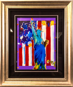 Peter Max, United We Stand II, 2005 Signed Unique Mixed Media Variation