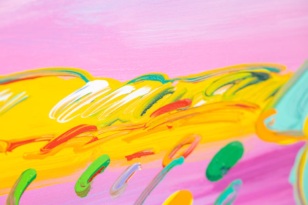 Peter Max Walking in Reeds Signed Original Painting on Canvas