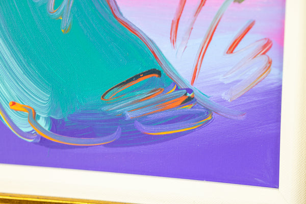 Peter Max Walking in Reeds Signed Original Painting on Canvas