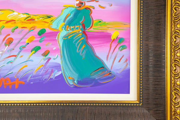 Peter Max Walking in Reeds Signed Original Painting on Canvas