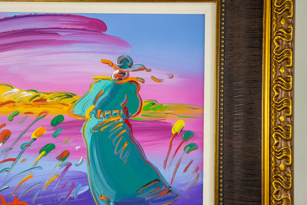 Peter Max Walking in Reeds Signed Original Painting on Canvas