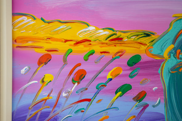 Peter Max Walking in Reeds Signed Original Painting on Canvas