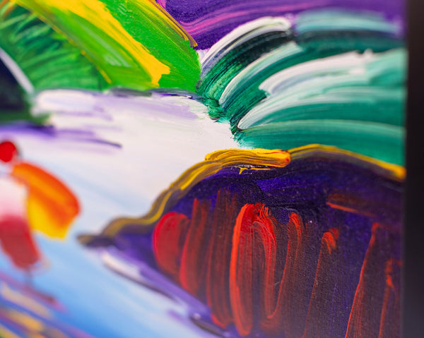 Peter Max, Without Borders, 40x30 Inch Original Painting with Signature and Studio Number