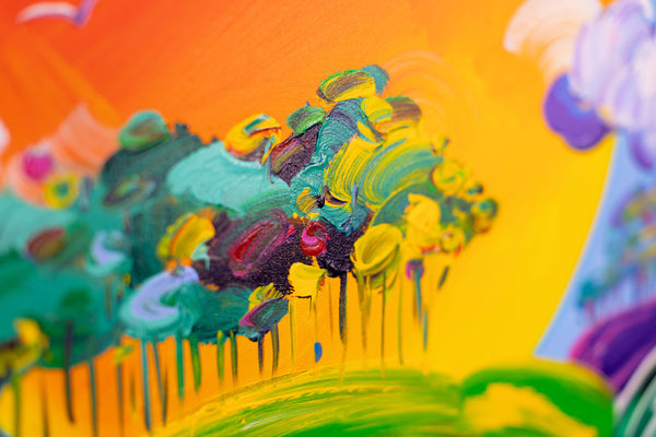 Peter Max, Without Borders, 40x30 Inch Original Painting with Signature and Studio Number