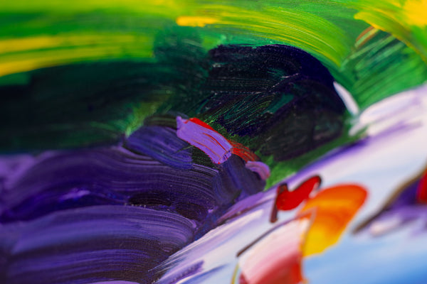 Peter Max, Without Borders, 40x30 Inch Original Painting with Signature and Studio Number