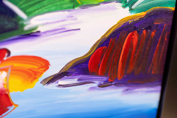 Peter Max, Without Borders, 40x30 Inch Original Painting with Signature and Studio Number