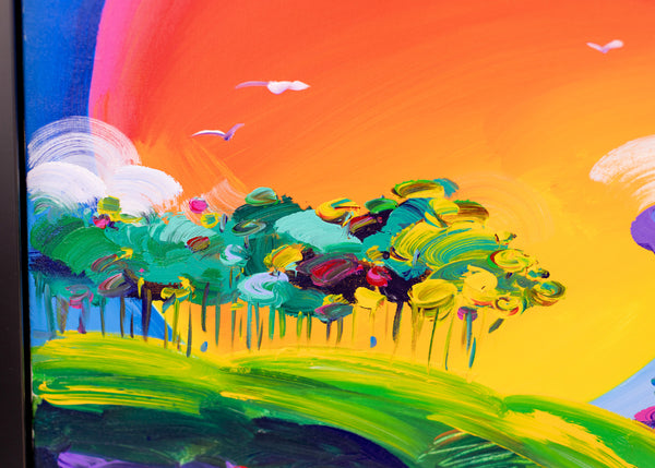 Peter Max, Without Borders, 40x30 Inch Original Painting with Signature and Studio Number