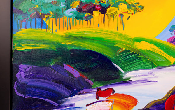 Peter Max, Without Borders, 40x30 Inch Original Painting with Signature and Studio Number