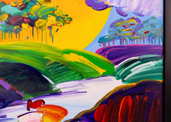 Peter Max, Without Borders, 40x30 Inch Original Painting with Signature and Studio Number