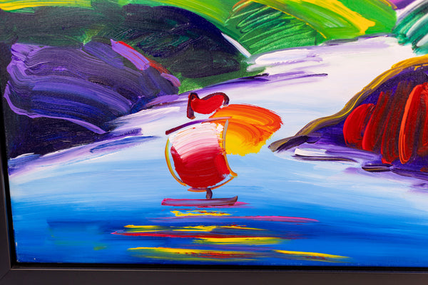 Peter Max, Without Borders, 40x30 Inch Original Painting with Signature and Studio Number
