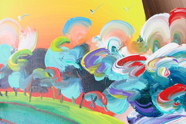Peter Max, Without Borders (Ver. III), Signed 2018 Original Painting on Canvas
