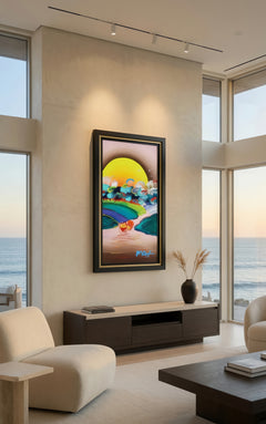 Peter Max Without Borders (Ver. III) Signed 2018 Original Painting on Canvas