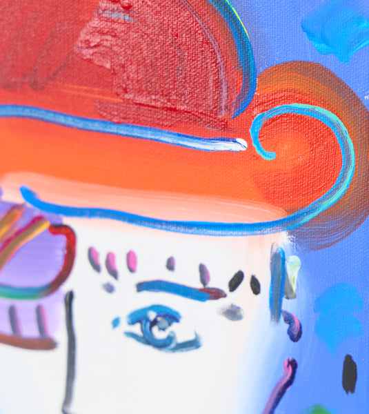Peter Max Zero Series 1989 Signed Original Acrylic Painting on Canvas