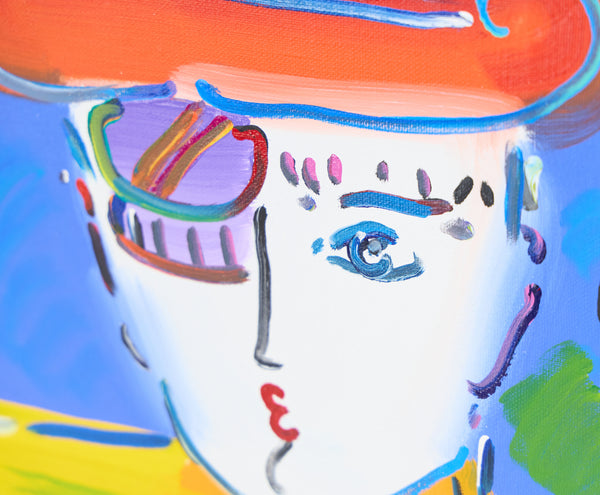 Peter Max Zero Series 1989 Signed Original Acrylic Painting on Canvas