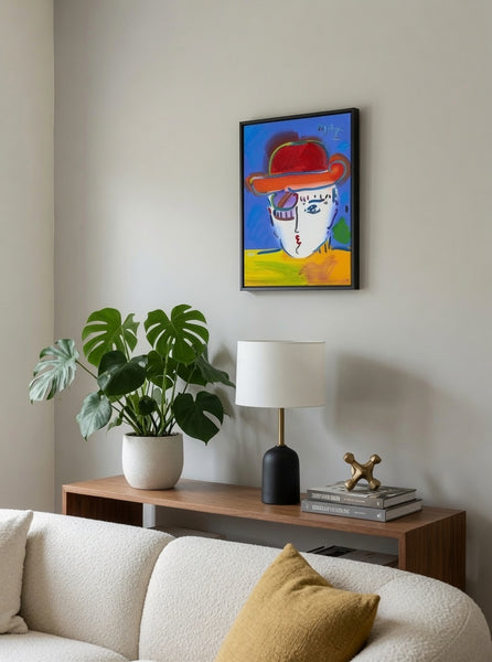 Peter Max Zero Series 1989 Signed Original Acrylic Painting on Canvas