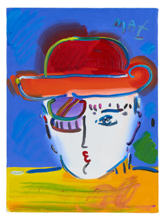 Peter Max Zero Series 1989 Signed Original Acrylic Painting on Canvas