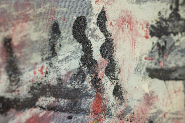 Purvis Young Urban Landscape Signed Large 55 Inch Original Painting