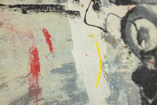 Purvis Young Urban Landscape Signed Large 55 Inch Original Painting