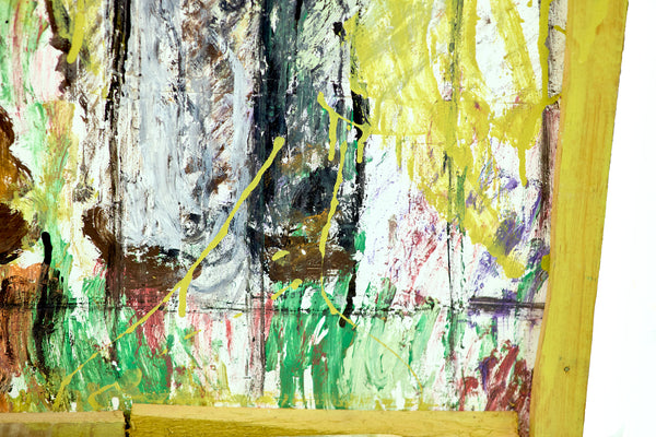 Purvis Young, Figures Behind Bars, Custom Framed 48" Signed Original Painting w/ Foundation COA