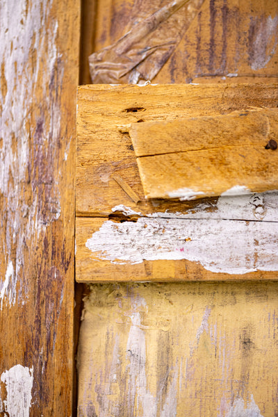 Purvis Young Large Mixed Media 6' Original Painting Trucks on Cardboard