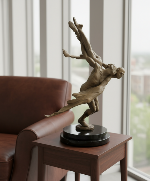 Richard MacDonald’s "Doves, Atelier" is a graceful bronze sculpture that captures the beauty of movement and form.