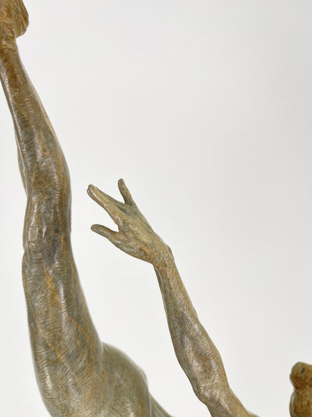 Richard MacDonald, Penche Monet, 36 Inch Tall Bronze Sculpture, Edition of 55