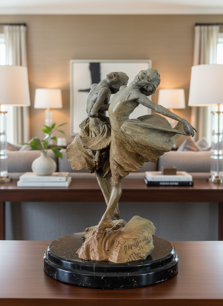 Richard MacDonald Sisters 24” Signed Bronze Sculpture
