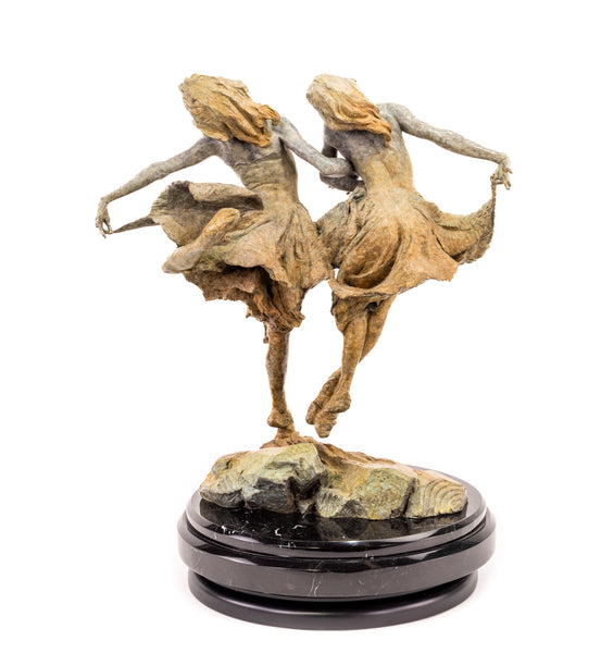 Richard MacDonald Sisters 24” Signed Bronze Sculpture