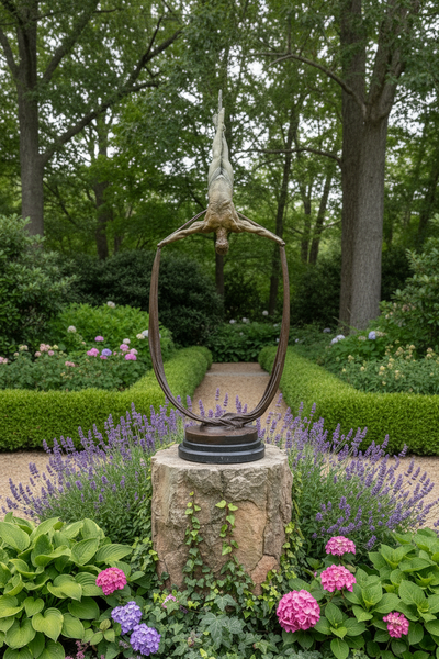 Richard MacDonald, Transcendence (Sasha II), Large Bronze Sculpture 53” Tall Signed