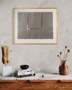 Robert Motherwell, Gray Open with White Paint, Signed Etching Edition of 79