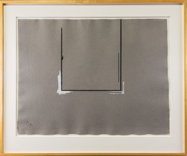 Robert Motherwell, Gray Open with White Paint, Signed Etching Edition of 79