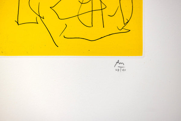 Robert Motherwell The Bed (from the Ulysses portfolio) Signed Screenprint Etching Edition of 40