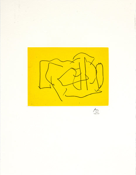 Robert Motherwell The Bed (from the Ulysses portfolio) Signed Screenprint Etching Edition of 40