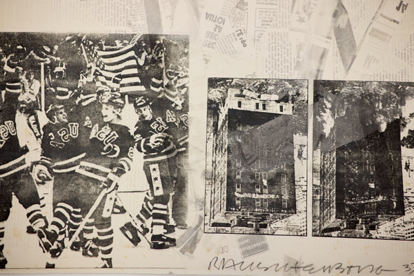 Robert Rauschenberg | Homage to Picasso | signed offset lithograph honoring Pablo Picasso