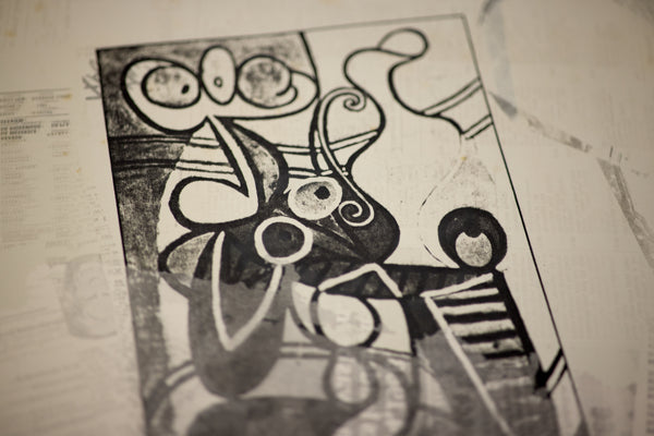 Robert Rauschenberg | Homage to Picasso | signed offset lithograph honoring Pablo Picasso