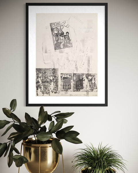 Robert Rauschenberg | Homage to Picasso | signed offset lithograph honoring Pablo Picasso