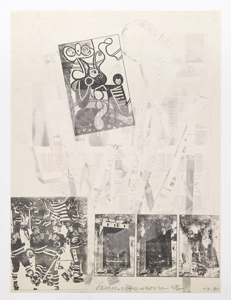 Robert Rauschenberg | Homage to Picasso | signed offset lithograph honoring Pablo Picasso