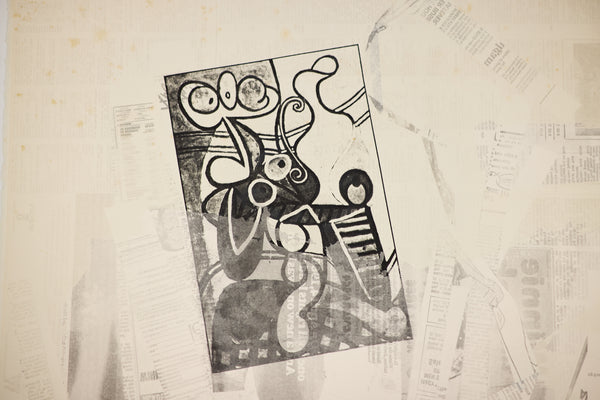 Robert Rauschenberg | Homage to Picasso | signed offset lithograph honoring Pablo Picasso