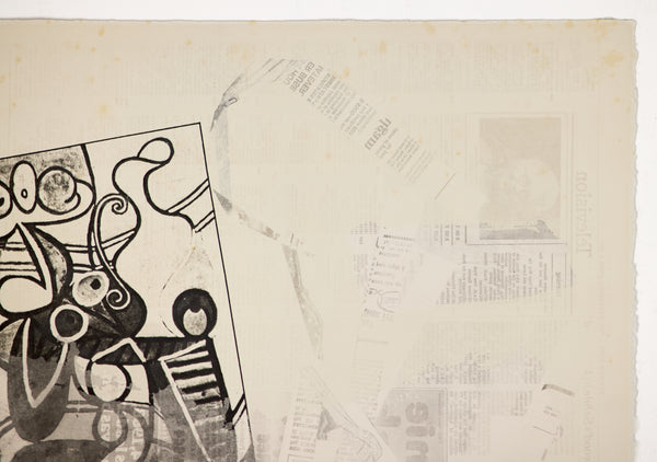 Robert Rauschenberg | Homage to Picasso | signed offset lithograph honoring Pablo Picasso