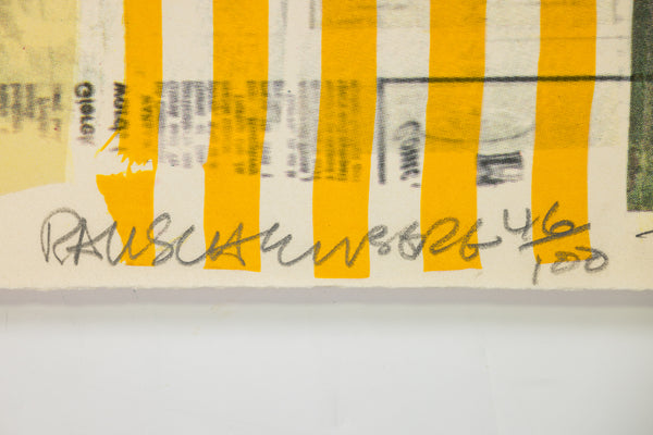 Robert Rauschenberg One More and We Will Be More Than Halfway There Signed Screenprint Edition of 100