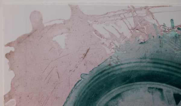 Robert Rauschenberg, Storyline, an intaglio print from the Ground Rules series, is a signed and numbered edition
