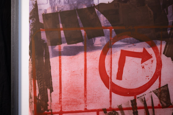 Robert Rauschenberg, Storyline, an intaglio print from the Ground Rules series, is a signed and numbered edition
