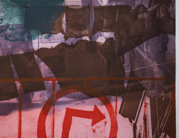 Robert Rauschenberg, Storyline, an intaglio print from the Ground Rules series, is a signed and numbered edition
