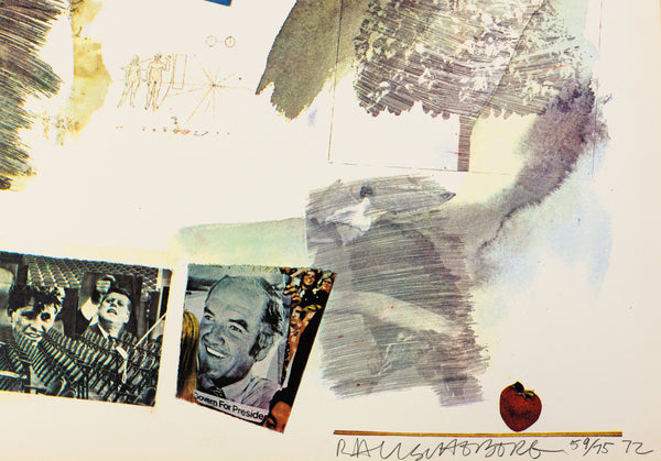 Robert Rauschenberg, Untitled (McGovern), 1972 Signed Lithograph Edition of 75