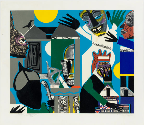 Romare Bearden Sorcerer's Village 1976 Screenprint Edition of 125