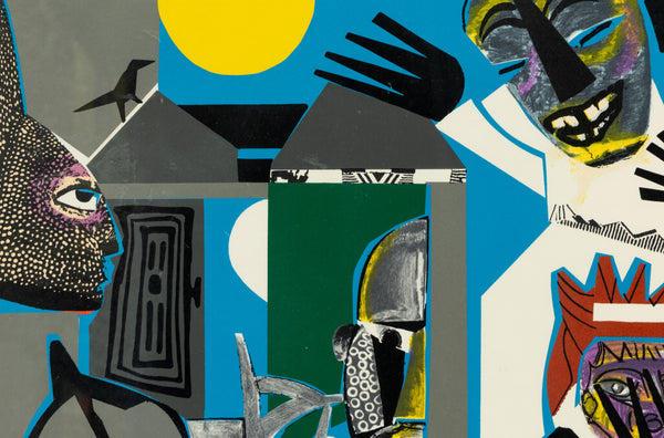 Romare Bearden, Sorcerer's Village, 1976 Screenprint Edition of 125
